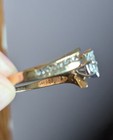14K Yellow Gold Natural Diamond Vintage Bridal Set ~ Size 8 — photo 3