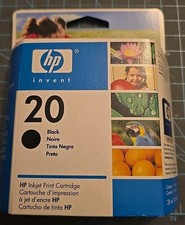 HP 20 Black Ink Cartridge Sealed C6614D EXP072008