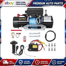 Wireless Electric Winch 10000lbs 12v Synthetic Rope Towing For Truck Trailer Car