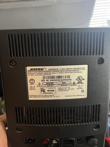 Bose Companion 5 Multimedia Speaker Complete System Computer Speaker Audio 2.5 - Afbeelding 17 van 18
