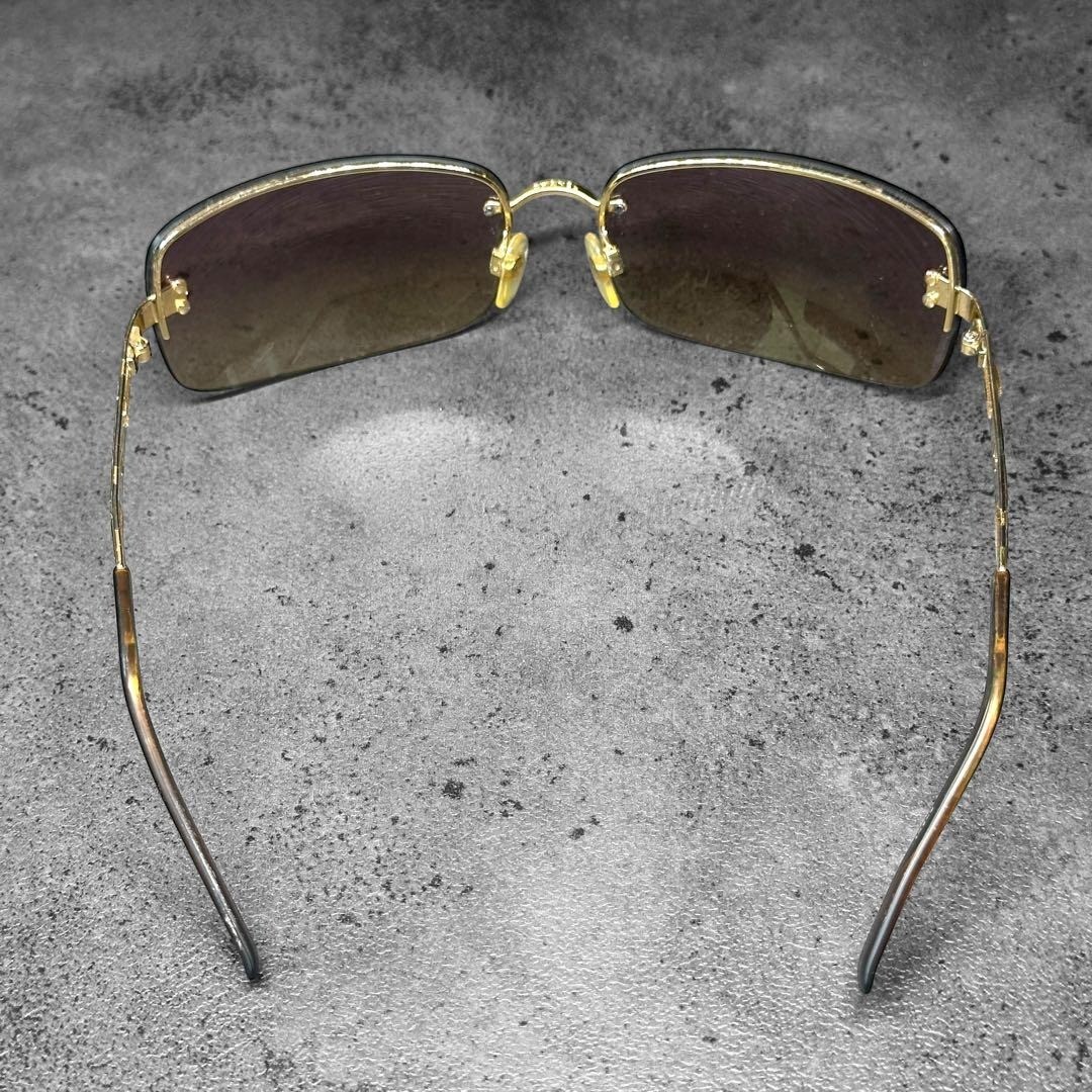 小物 CHANEL Sunglasses Coco Mark Rimless y2k Chanel Rimless Gold Sunglasses 4093-B Y2K Vintage Eyewear