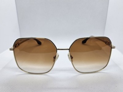 Victoria Beckham VB232S 232 723 Gold Brown Sunglasses Metal 