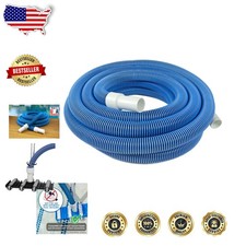 Heavy Duty Pool Vacuum Hose 40ft Kink-Free Swivel Cuff USA Made