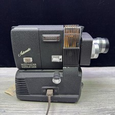 Vintage Wittnauer WD 400 8mm Cine Twin Movie Camera Projector w/ Base - Power On