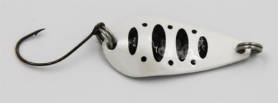 EFT Trout Skid Spoon 2,8g White Black-Dot Forellenköder Blinker Köder