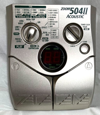 Zoom 504  Acoustic Guitar Multi Effects Pedal Processor From Japan free shippig