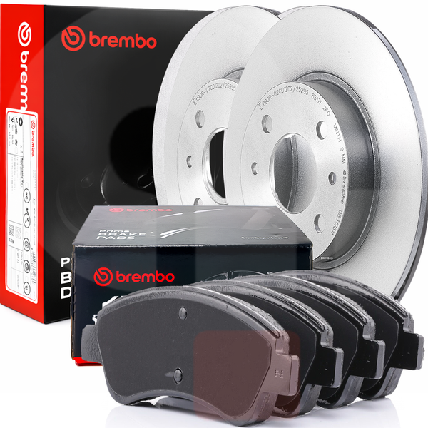 Brembo Kit Bremscheiben + BremsbeläGe Vorne Dacia Logan Sandero 16V LPG MPI 85-image