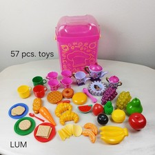 Play Foods Dishes Kids Toys 58/Lots Multicolor