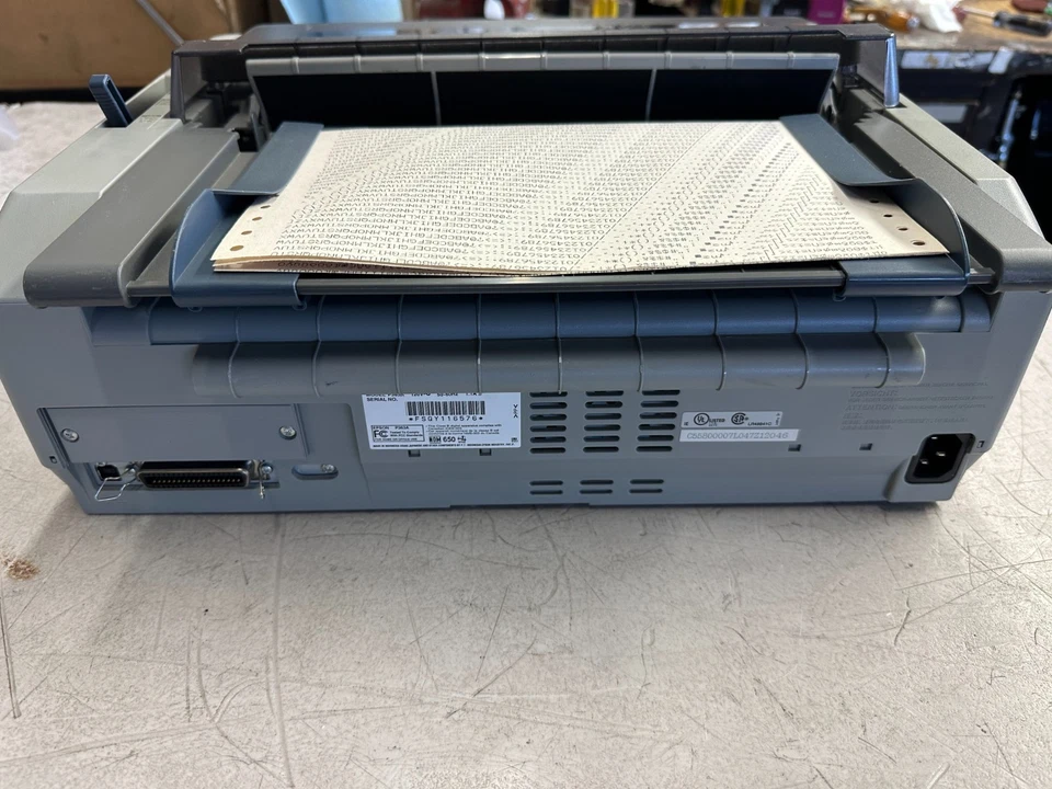 P363A / C11C558001 - EPSON LQ590 DOT MATRIX PRINTER. WARRANTY GOOD WORKING. - Image 3 of 3