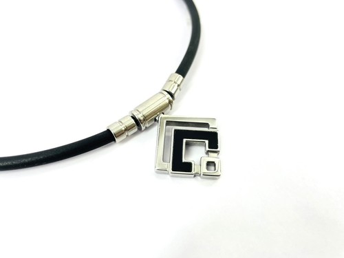 Colantotte TAO Necklace Aran L 47cm Silver/Black Magnetic Used