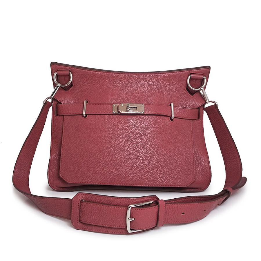 Hermes Jypsiere 28 Crossbody Shoulder Bag Leather BoisDe Rose Silver Hardware 99