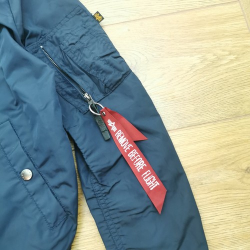 Alpha Industries MA1-TT Bomber Jacket Mens M Medium Navy Blue Flyers Flight - Picture 2 of 9