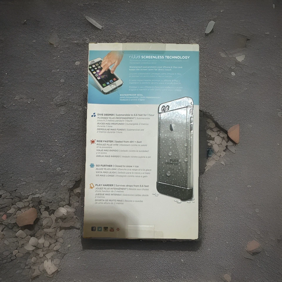GENUINE Lifeproof  NUUD Waterproof Case for iPhone 6 Plus White/Gray NEW/SEALED - Image 3 of 3