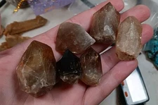 Lot Smoky Citrine / Citrine Llwena CONGO raw natural crystal point 100g A2