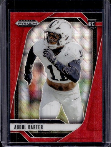 2025 Panini Prizm Draft Picks Abdul Carter RC Ruby Wave #102 Nittany Lions