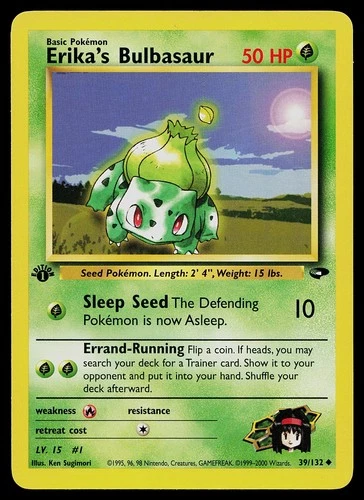 Pokemon Card - Erika's Bulbasaur Gym Challenge 39/132 Uncommon 1st Edition