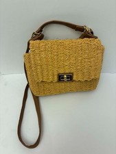 Primark Woven Raffia Straw Crossbody Bag Brow...