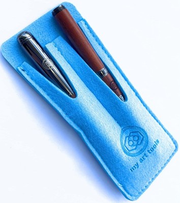 Travel Watercolor Brushes Quick Sketch Fude Nib Pen Drawing Light Blue