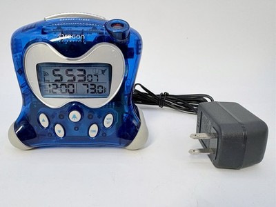 Oregon Scientific Translucent Blue Atomic Projection Alarm Clock RM313PNA -Works