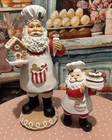 Tk Maxx Christmas , 2 Red & White Baker Santas, 12 Inch & 7 Inch , Cute