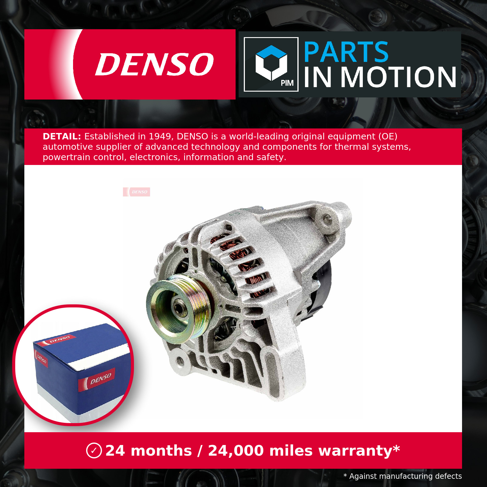 Alternator Fits Alfa Romeo MiTo Fiat 500 500 C 500L Bravo Idea Ford DENSO DAN998 - Image 9