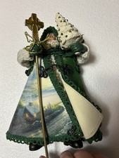 Thomas Kinkade Visions of Ireland Make A Wish Cottage Santa Claus Figure 2003