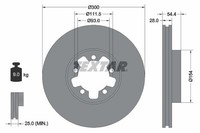 Textar Bremsscheiben Textar Pro Ø 300Mm InnenbelüFtet Beschichtet FüR Ford 92151