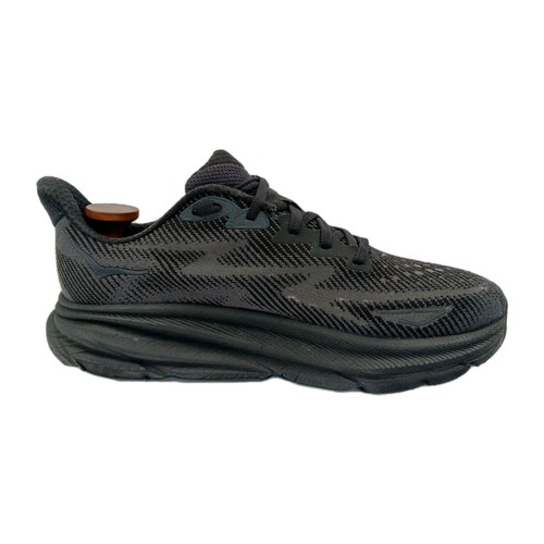 Hoka Clifton 9 Mens Sz 8.5 B Tri Black Running Shoes Run Walk Tennis Pickleball - Picture 3 of 11