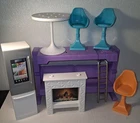Barbie Dream House   Furniture Lot Bunkbed/Couch Fridge Table Chairs Fireplace