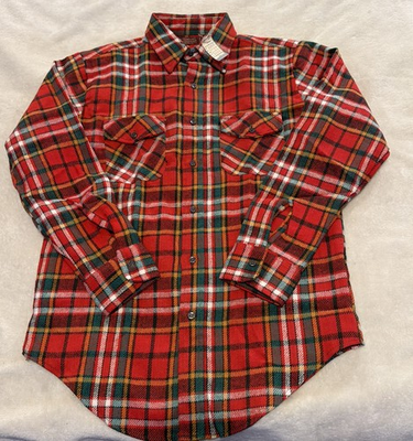 #ad #ad New Mens Kingsport Plaid Vintage Flannel K Mart 80s Lumberjack Med $36.00