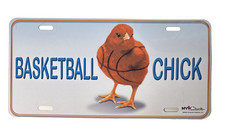 Basketball Chick Metal License Plate