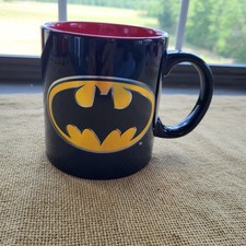 DC Comics Batman Logo Ceramic Coffee Mug Black and Red
