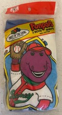 New Barney Funpals Fruit of the Loom 3 Pack Boys Briefs SIZE 4 90s HTF 1993
