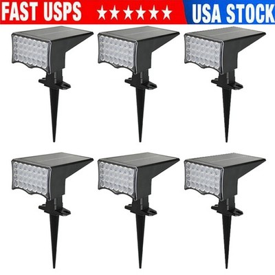 6 Pack 28-LED Solar Spotlights Landscape Lights Outdoor Garden Pathway Lamps US