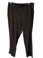 RBX Everyday Ribbed Ankle Pants Size XL Pull On Elastic Waist Black Athleisure