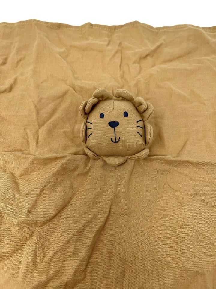 Carter's Lion Safari Security Blanket Lovey Mustard Yellow Organic Cotton 17x14 - Image 4 of 4