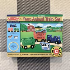 melissa and doug farm animal train set