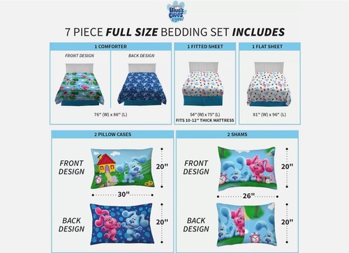 Blues Clues Kids Full Size Bedding Comforter and Sheet Set with Sham 7-Pieces - Picture 4 of 5