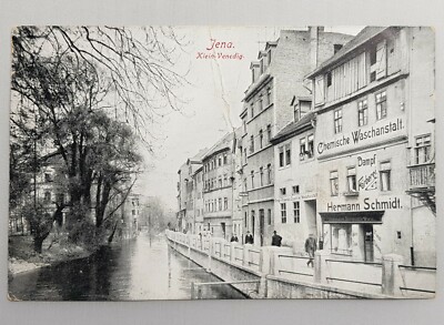 Jena Thüringen AK alt 1919 Klein-Venedig Chemische Waschanstalt Hermann Schmidt