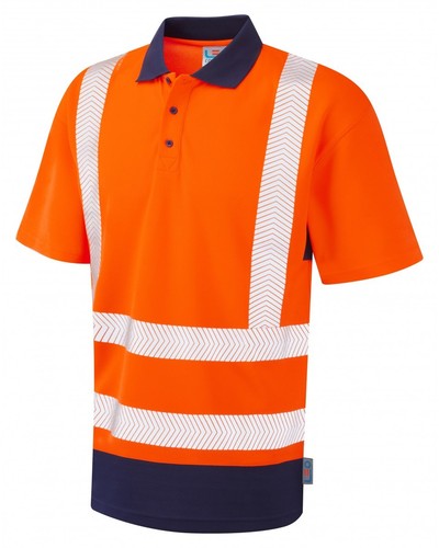 Leo Workwear Mortehoe P11 Hi Vis Polo 