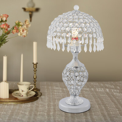 Crystal Table Lamp Bedside Nightstand Desk Reading Lamp Bedroom Living Room Lamp