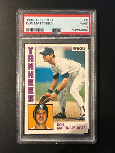 1984 O-PEE-CHEE OPC #8 DON MATTINGLY ROOKIE RC MINT PSA 9