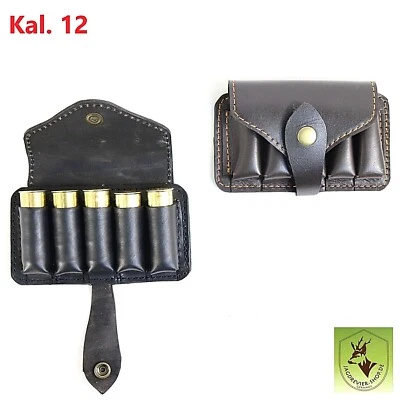 Schrot- Patronenetui 5x Patronen Kal. 12 JRS ; Munitiontasche; Patronenhalter