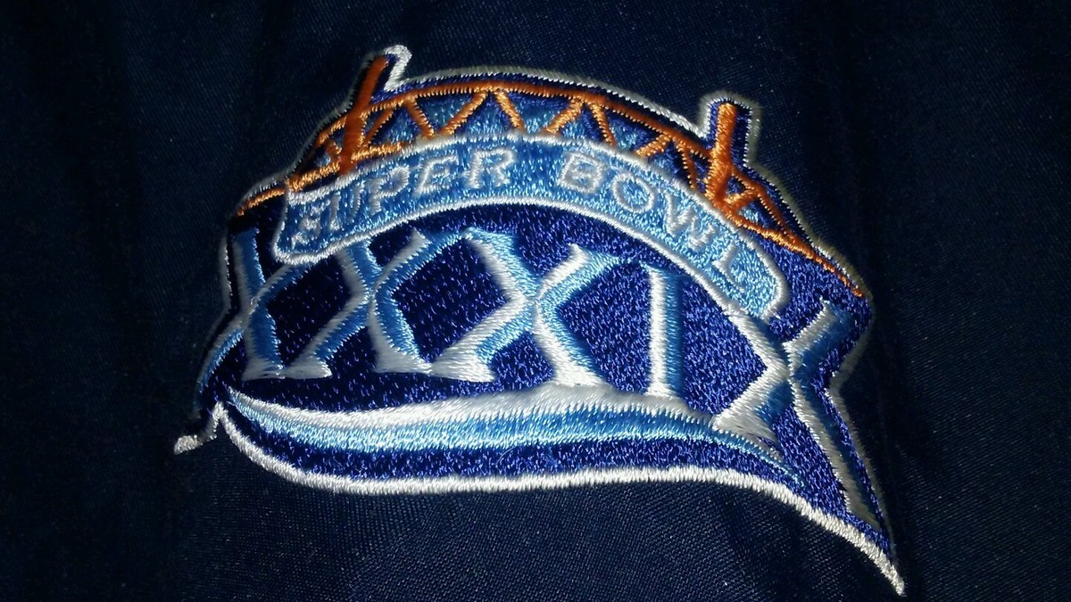 NFL SUPER BOWL XXXIX RN54163 Mens Blue/Gray Front Zip Light Jacket