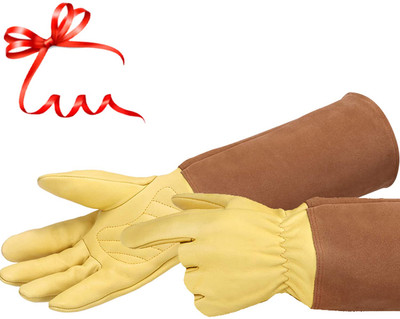 Long Gardening Gloves Women/Men Goatskin Thornproof Cactus ...