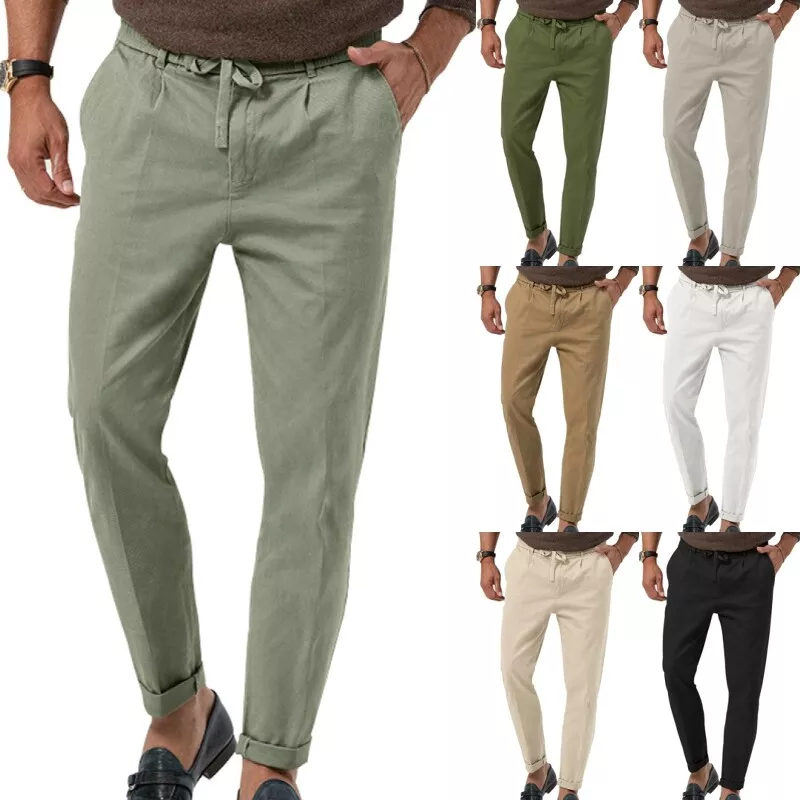 Men Grey Solid Pure Cotton Slim Fit Formal Trouser