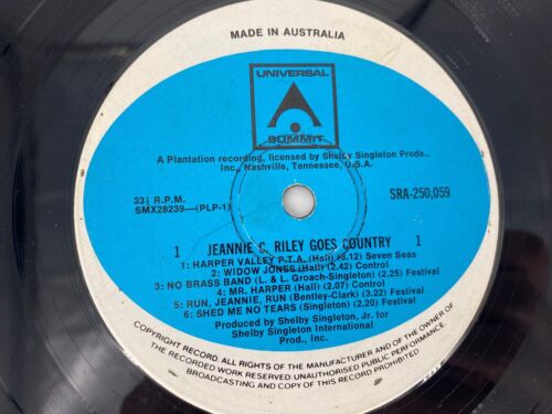 JEANNIE C. RILEY GOES COUNTRY - 12” Vinyl LP - Summit - Picture 3 of 6