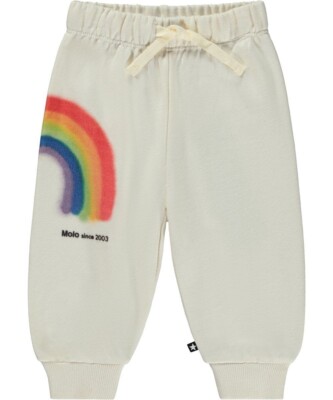Molo Simeon Baby Sweatpants Rainbow Print ''Still Different Together'' 3M NWT
