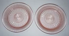 VTG Anchor Hocking Coronation Pink Bread & Butter Plates Lot of 2 6"