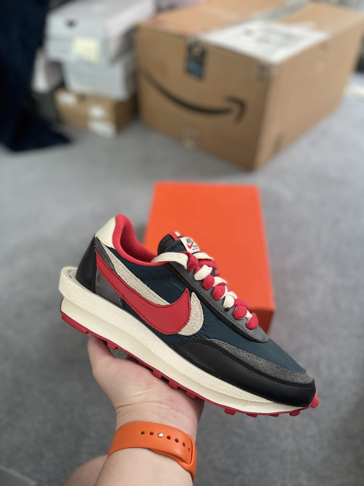 SACAI X NIKE Taglia 8 Nike LDWaffle x Sacai x Undercover University rosso SPEDIZIONE VELOCE